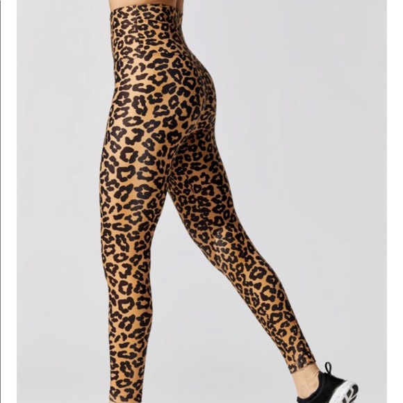 Beach Riot Pants - Beach Riot Piper Leggings Leopard Black Gold L